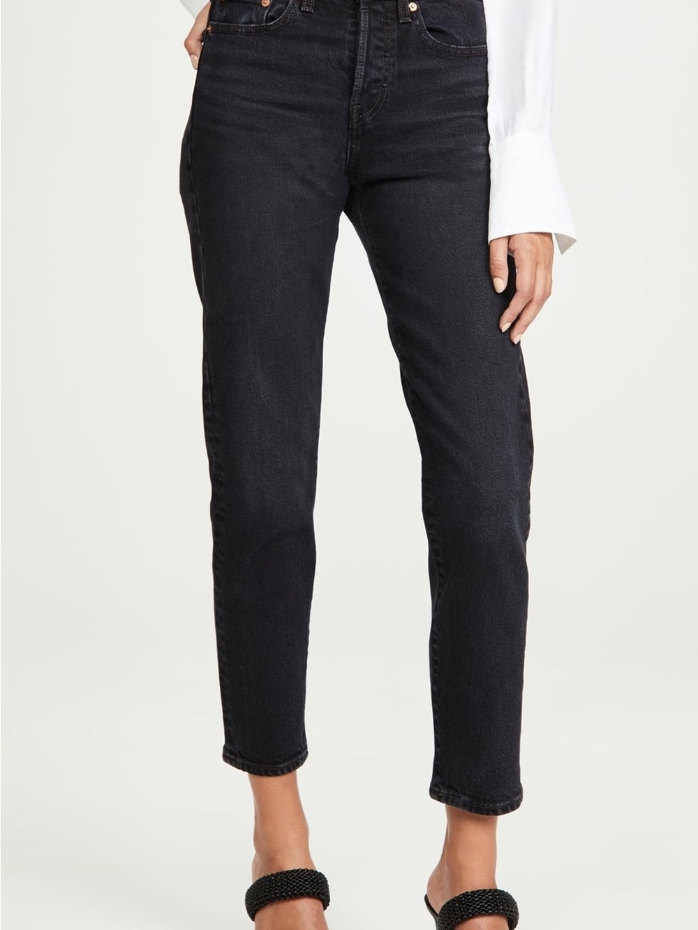 Levi's Wedgie - Black Straight Leg Jeans